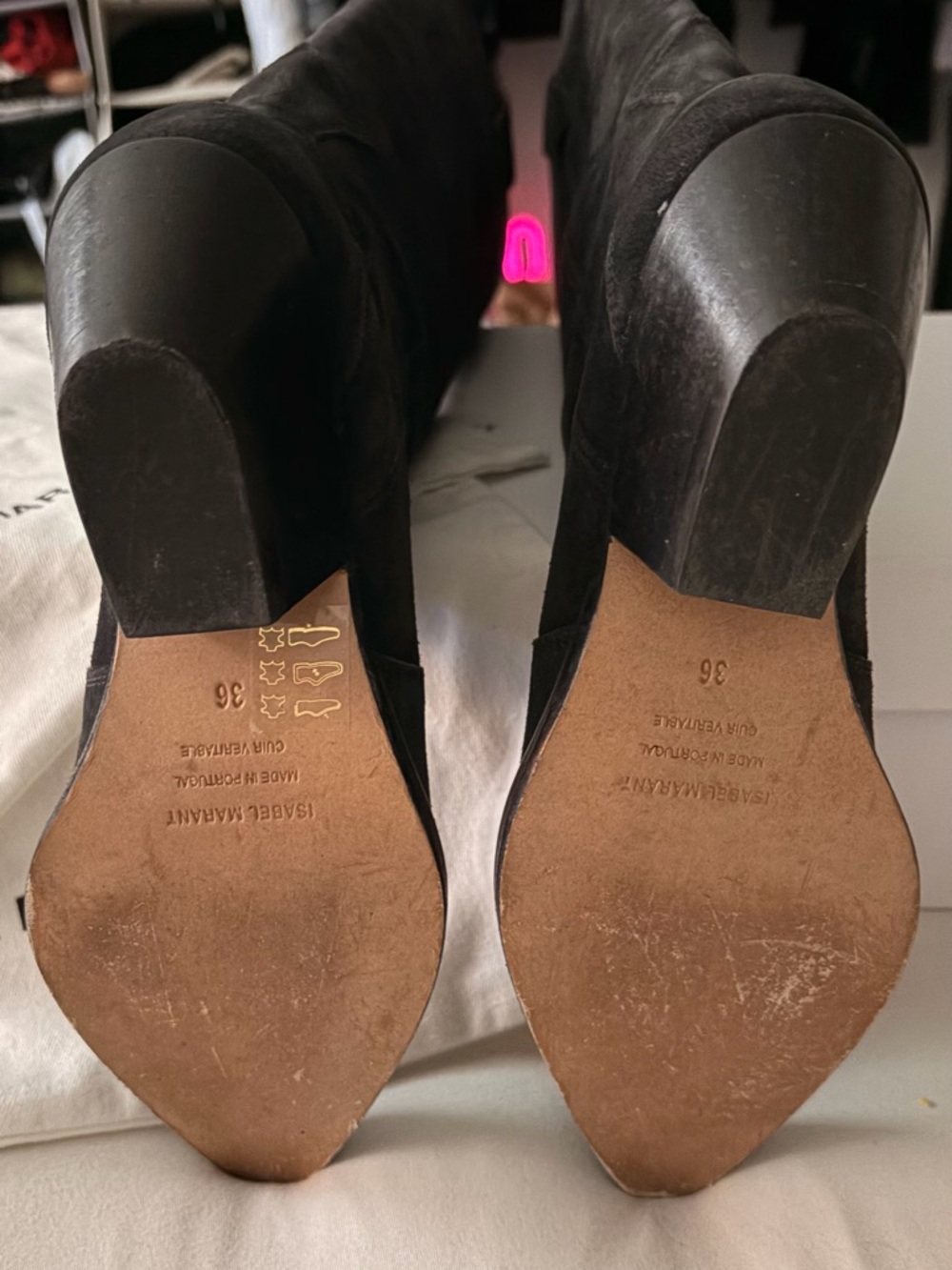 Isabel Marant Faded BlackTall Cowboy Boots - Picture 6 of 14